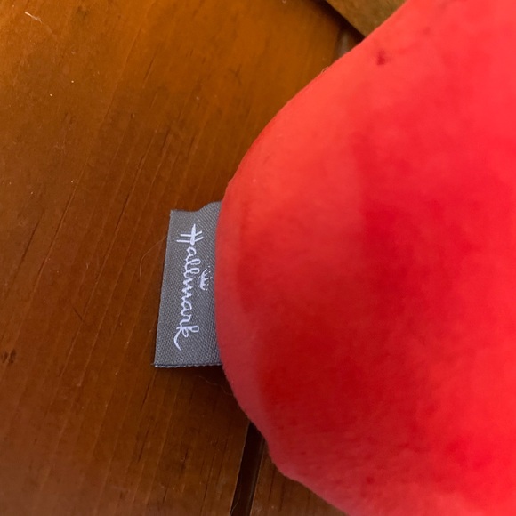 Hallmark Plush Happy Face Hot Chocolate Red Mug with Straw - Picture 7 of 9